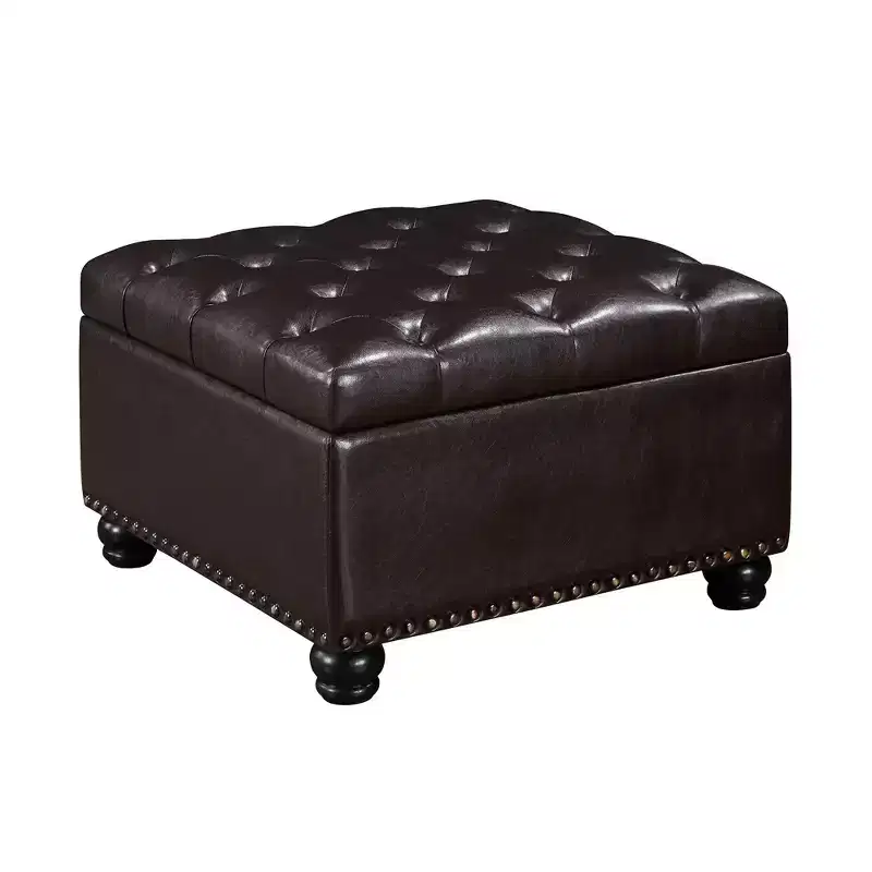 Breighton Home Empire Ottoman Coffee Table with Hidden Storage Espresso