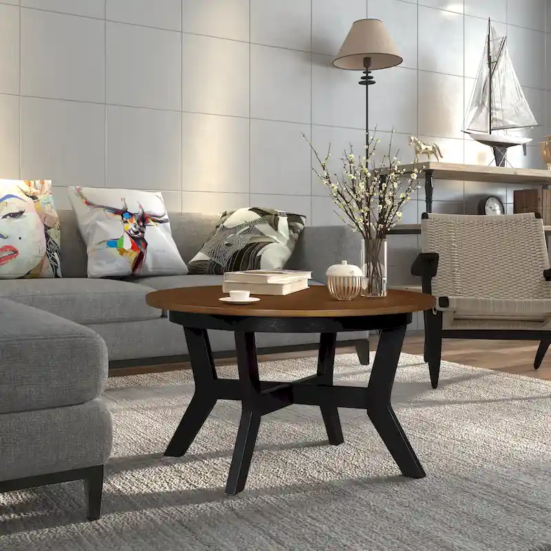 32inch Wood Round Coffee Table