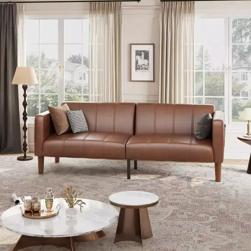 Sofa bed, convertible sleeper, mid-century modern sofa, living room, bedroom