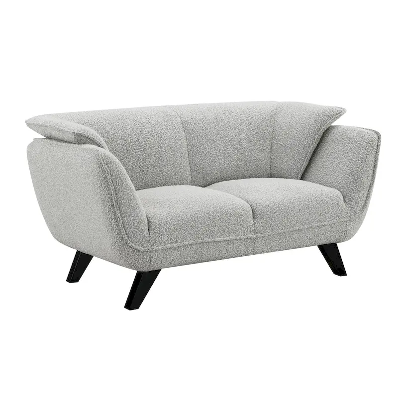 Grey Boucle Loveseat, 2-Seater