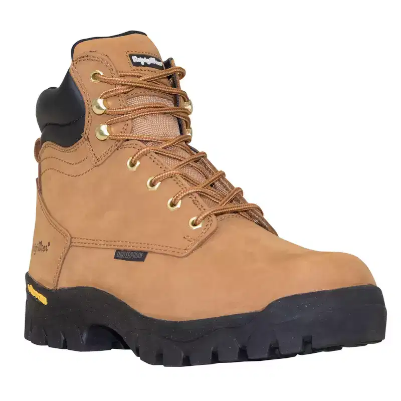RefrigiWear Men's Ice Logger Warm Insulated Waterproof Tan Leather Work Boots