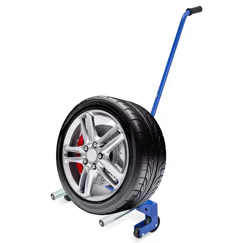 Heavy-Duty Adjustable Tire Moving Cart Tool - 500 lb Capacity Truck Tire Dolly