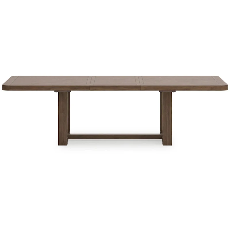 Cabal Dining Table, Extendable 84-108 Inch Top, Farmhouse Brown Wood