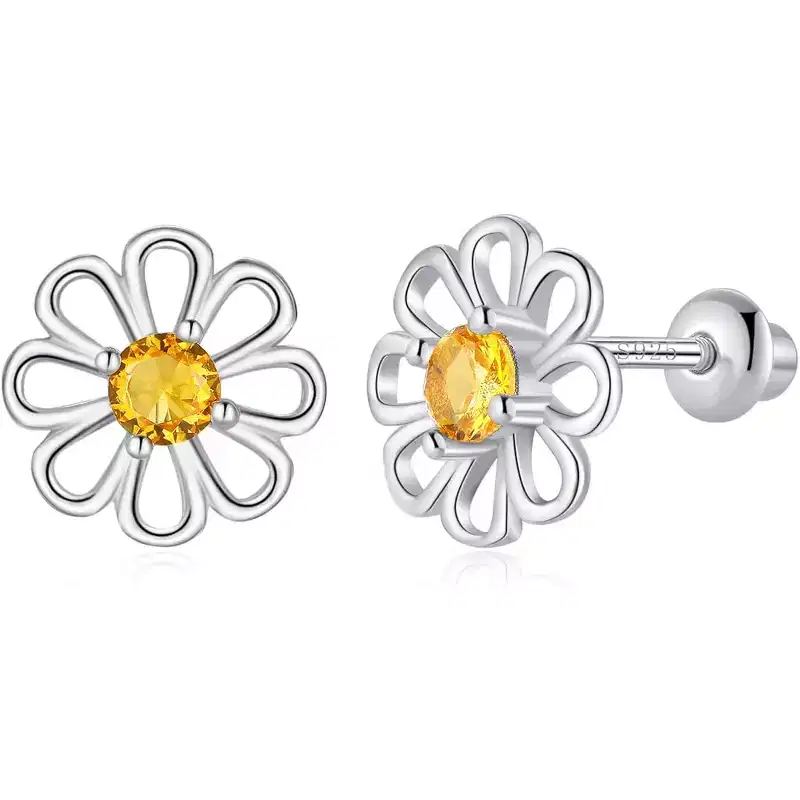 Whimsical Animal & Nature Stud Earrings for Girls & Women - Sterling Silver Hypoallergenic Earrings with Secure Screw Backs