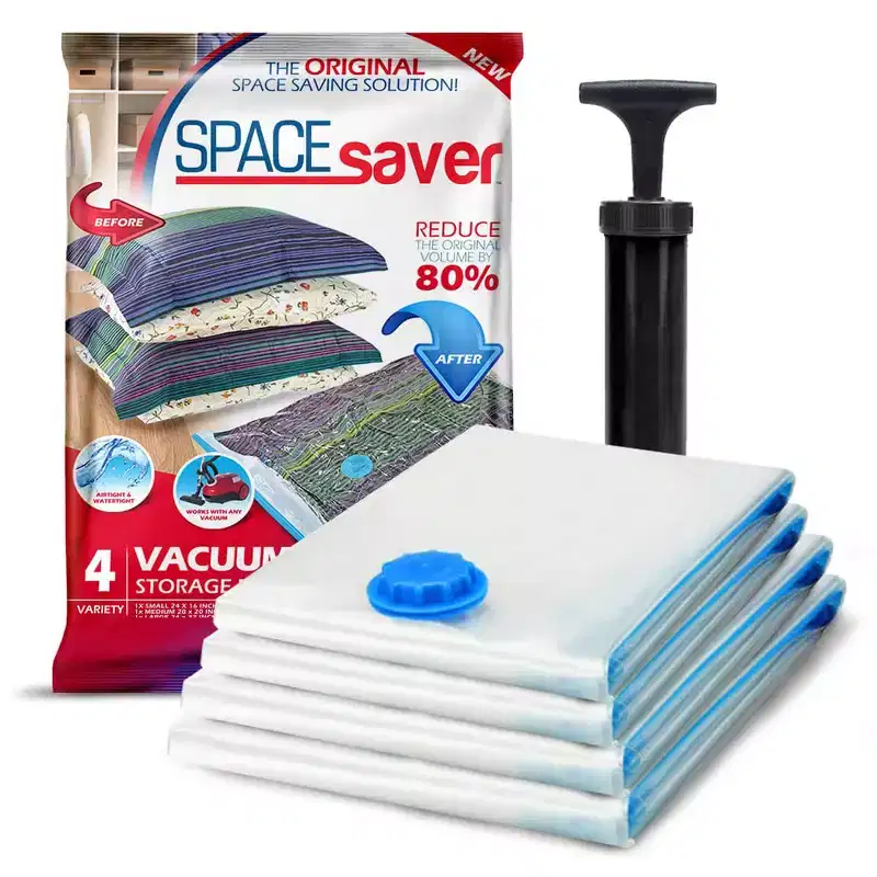 Narwey 4 Pack Variety Vacuum Storage Bags for Comforters, Blankets & Clothes