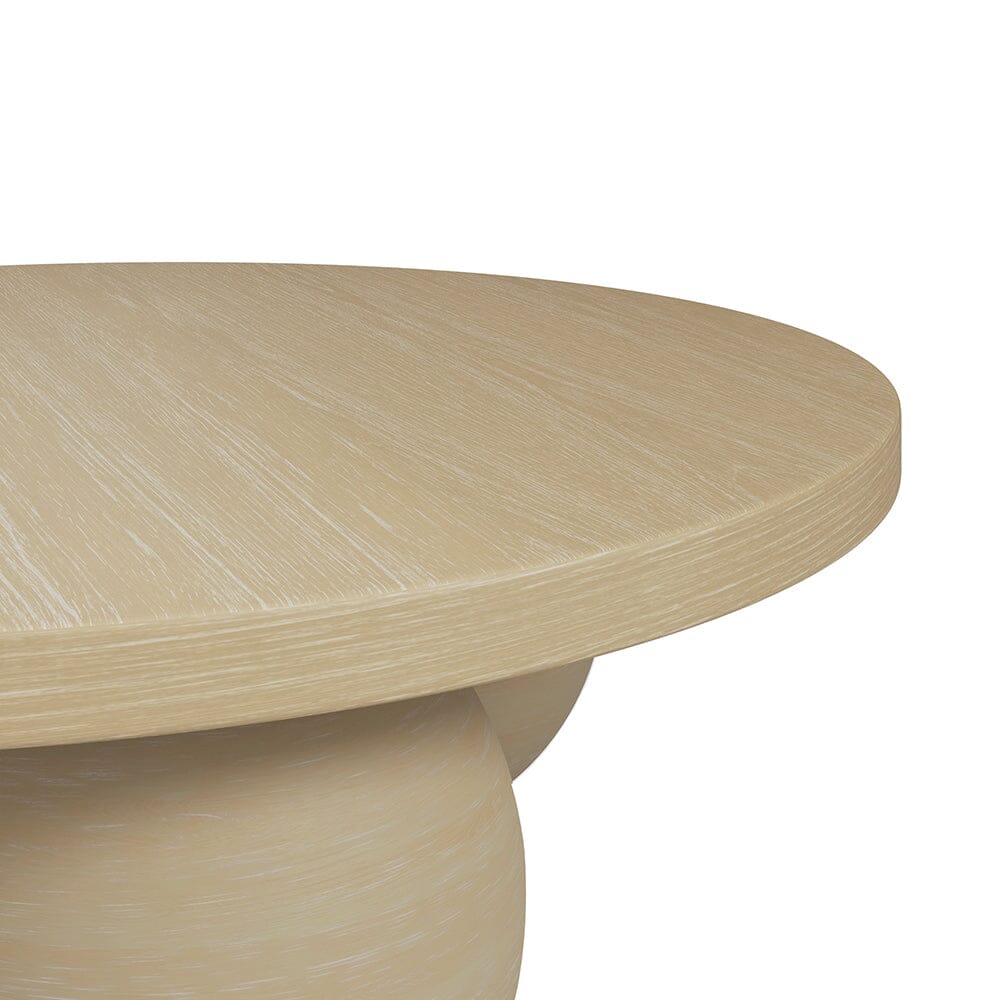 Matte Beige Round Coffee Table