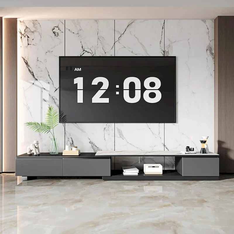 Extendable TV Stand Media Console With 3 Drawers - 75  - 122