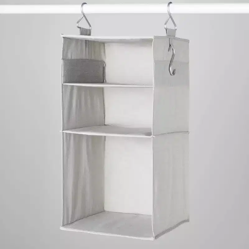 Hanging Fabric Storage Organizer Gray - Brightroom
