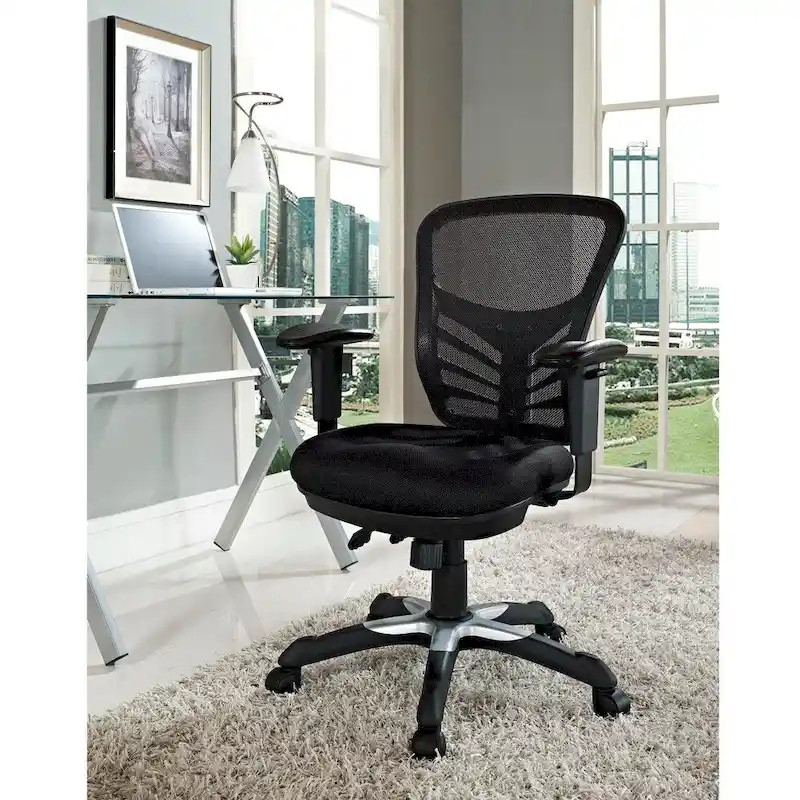 Ergonomic Mesh Office Chair with Adjustable Back & Armrests