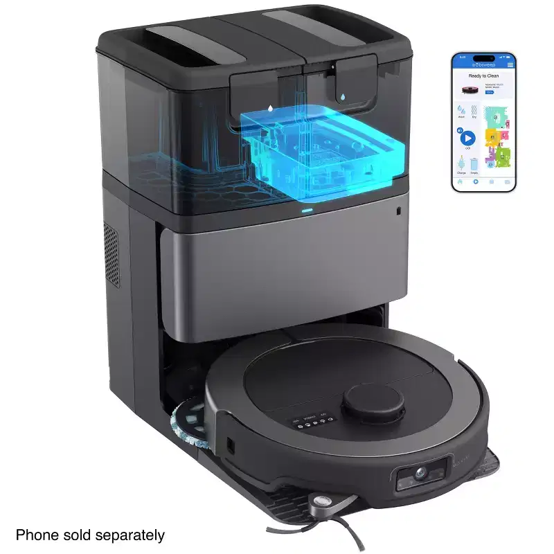 Maxim All-in-One 22 kPa Robot Vacuum and Mop, with Odor Filtering Auto-Wash & Auto-Empty Dock, Deep Corner Cleaning EdgeReach Mop & Sweeper