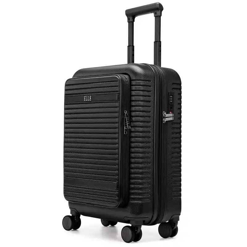 ELLE Luggage Carry On Escape Expandable Hardside Suitcase with Front Laptop Pocket