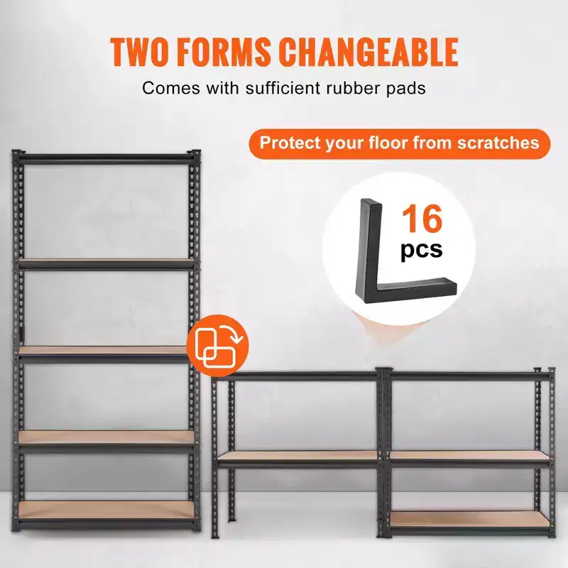 5-Tier Adjustable Heavy Duty Metal Shelving Unit 2000 lbs Capacity Chrome Wire Organizer for Garage