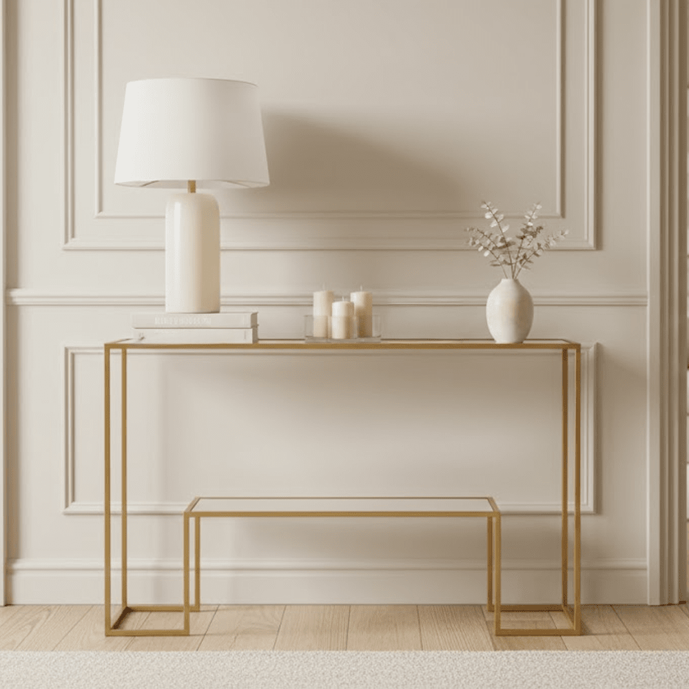 Gold & Glass Side Table