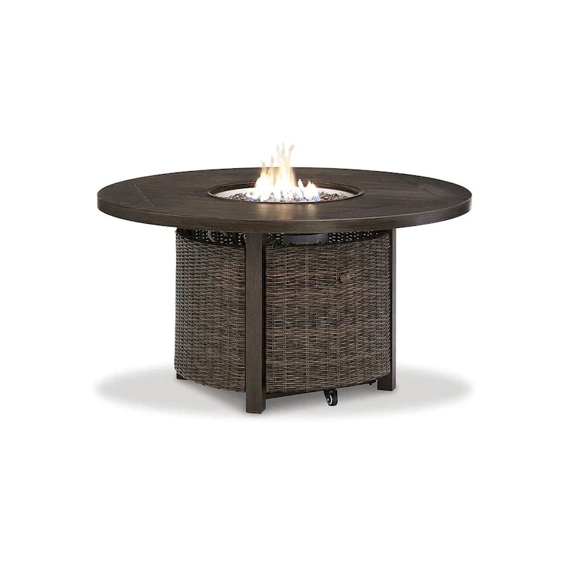 Signature Design by Ashley Paradise Trail Medium Brown/Beige 3-Piece Outdoor Seating Package - 84W x 34D x 37H