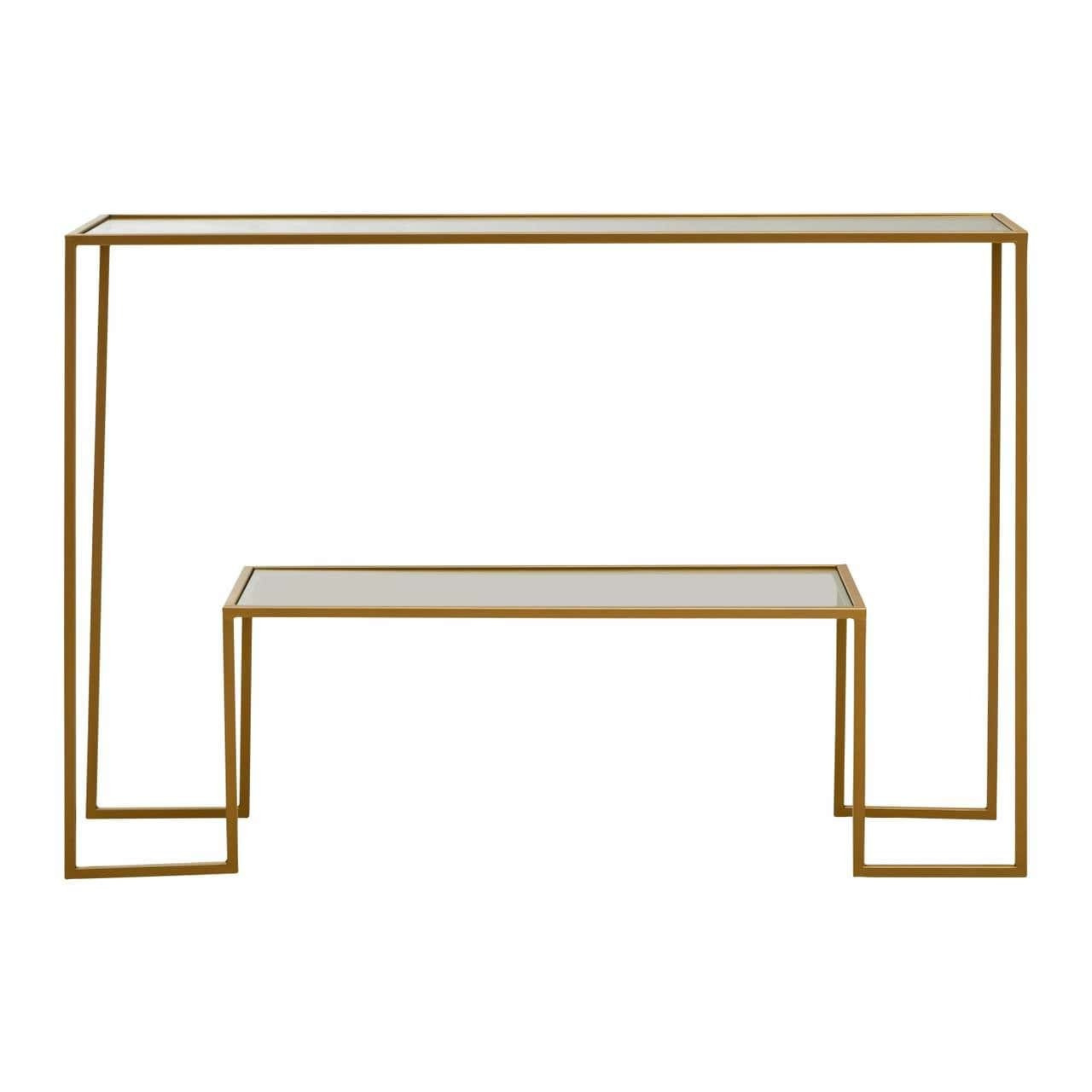 Gold & Glass Side Table