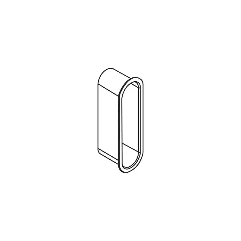 Brixwell Dust Cap For Latch Deadbolt Strikes And Tongue Strikes, Plastic Material, 2-9/16 Height, 9/16 Insert Width (Fits into Hole), Black Finish
