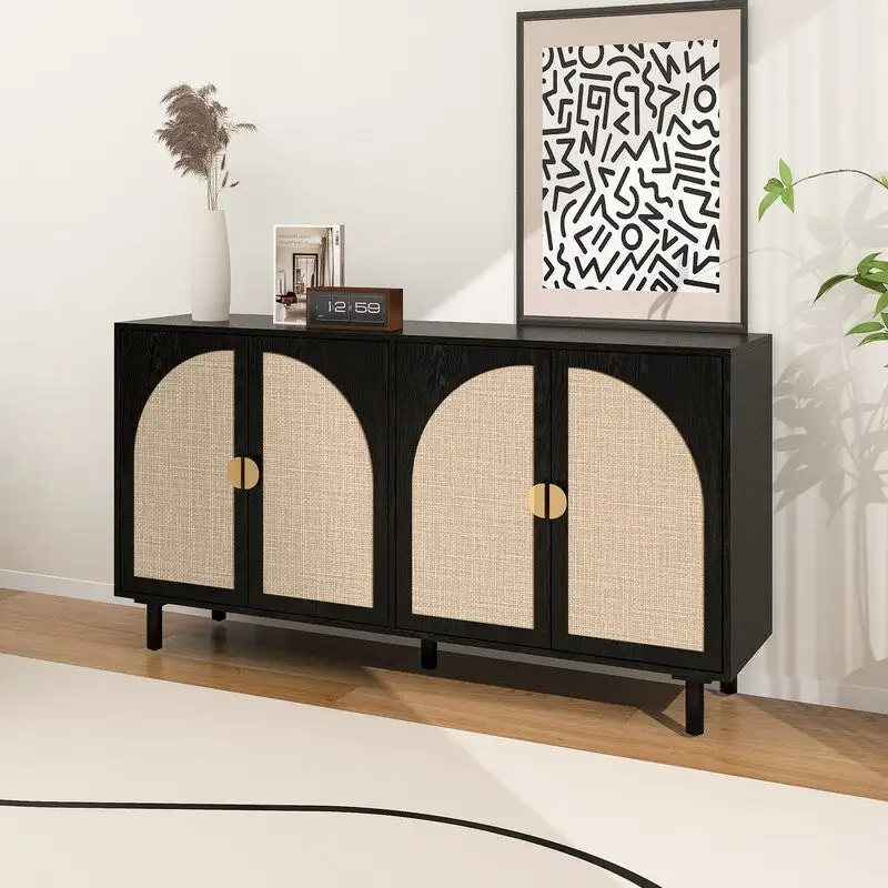4 Door Cabinet, Suitable for Bedroom, Living Room, Study
