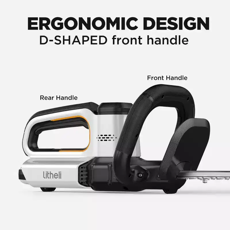 Litheli 20" 20V 2 Amp U20 Cordless Hedge Trimmer Battery Powered Power Edger: Easy-to-Use, No Assembly, 5-Year Warranty