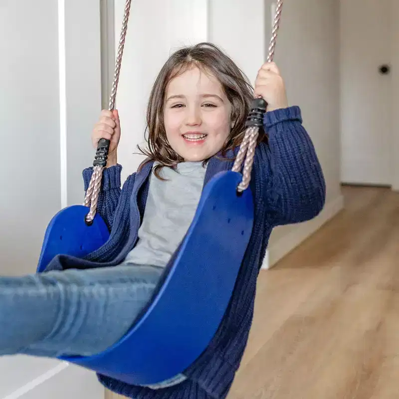 Gym1 2-Piece Doorway Gym for Kids, Includes Door Sensory Swing, Indoor Pull-Up Bar for Adults, Holds Up to 300 Lbs, Blue