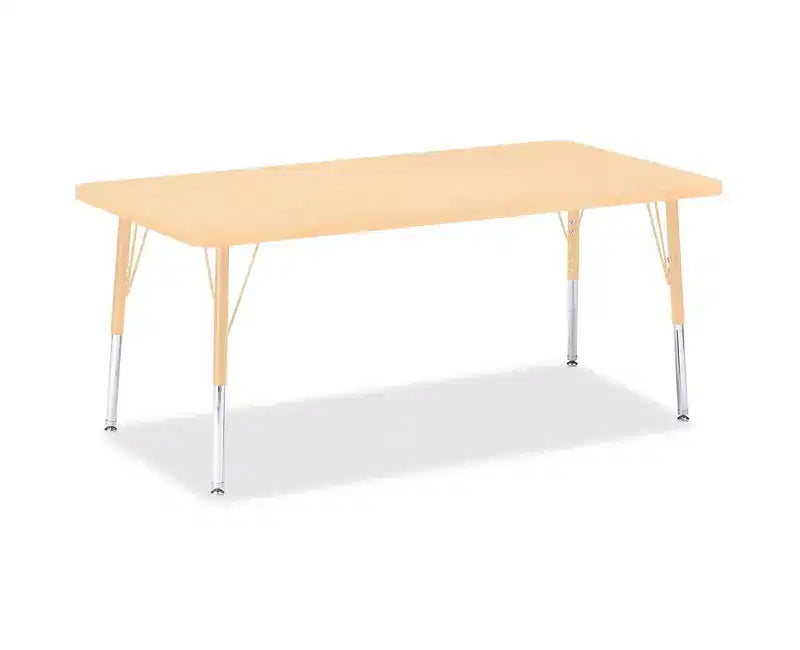 Elementary Maple Top/Edge Rectangle Table 30 x 60 in Beige