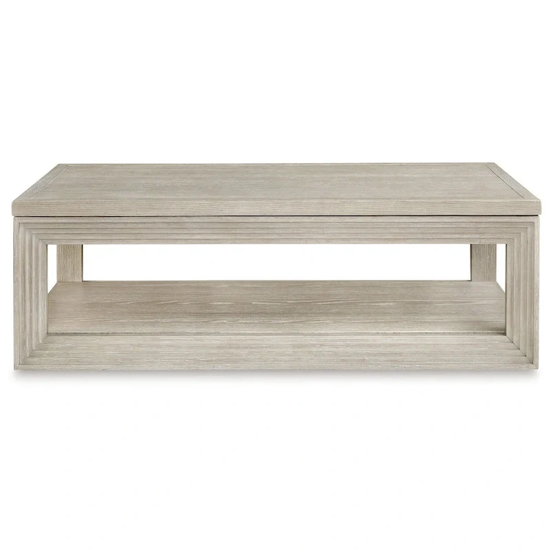 Marz Lift Top Coffee Table, Hidden Storage, 54 Inch Weathered Gray