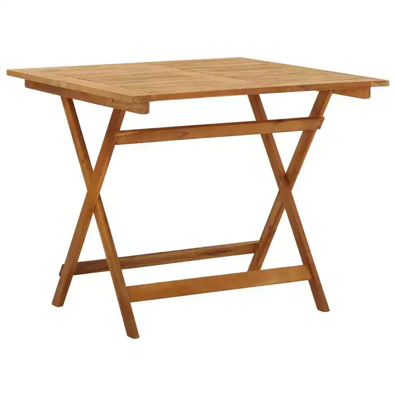 vidaXL Folding Patio Table 35.4x35.4x29.5 Solid Acacia Wood