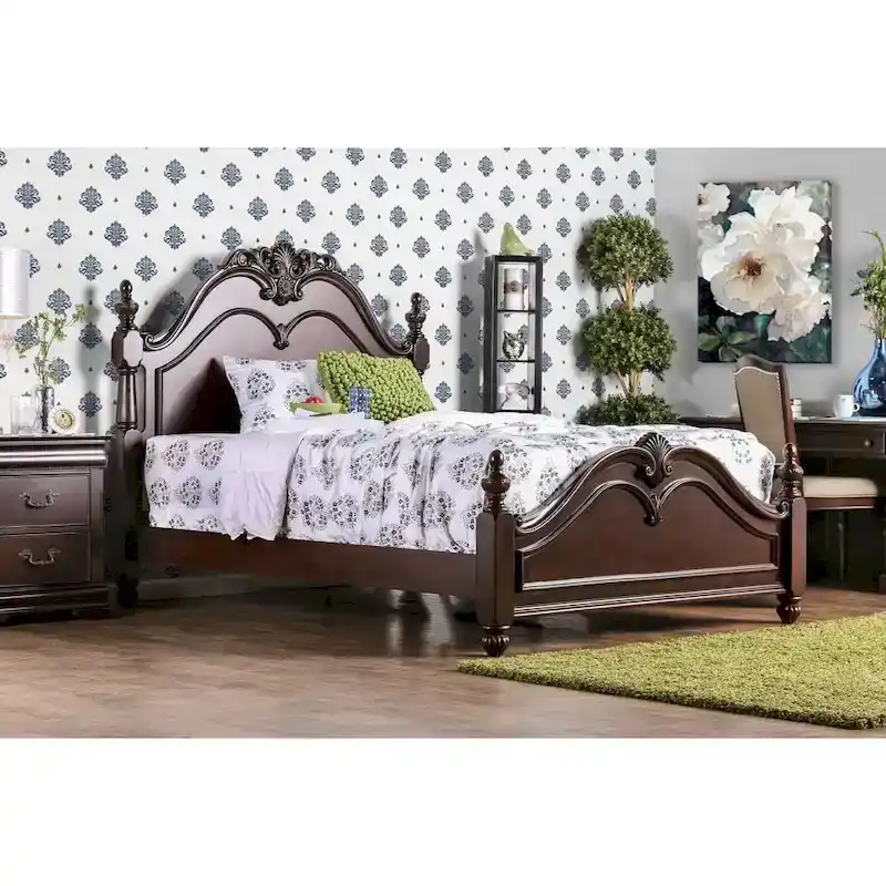 Cherry Solid Wood Four Poster Bed