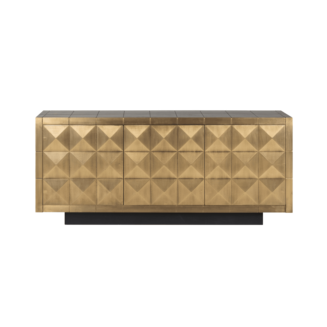 Brushed Gold 3 Door Sideboard