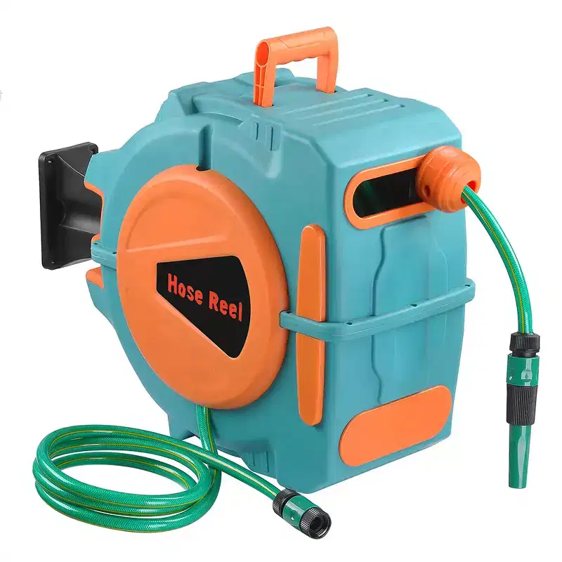 Yescom 65Ft Auto Rewind Garden Water Hose Reel Retractable Wall Mounted Lawn Garage Car Sprayer