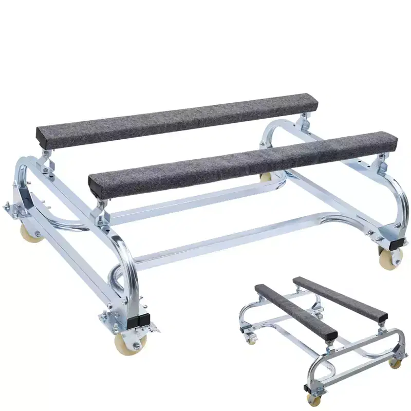 Heavy-Duty Watercraft Dolly Cart with 4 Brake Casters, 1300LB Capacity Adjustable Bunk Stand for PWC and Jet Skis
