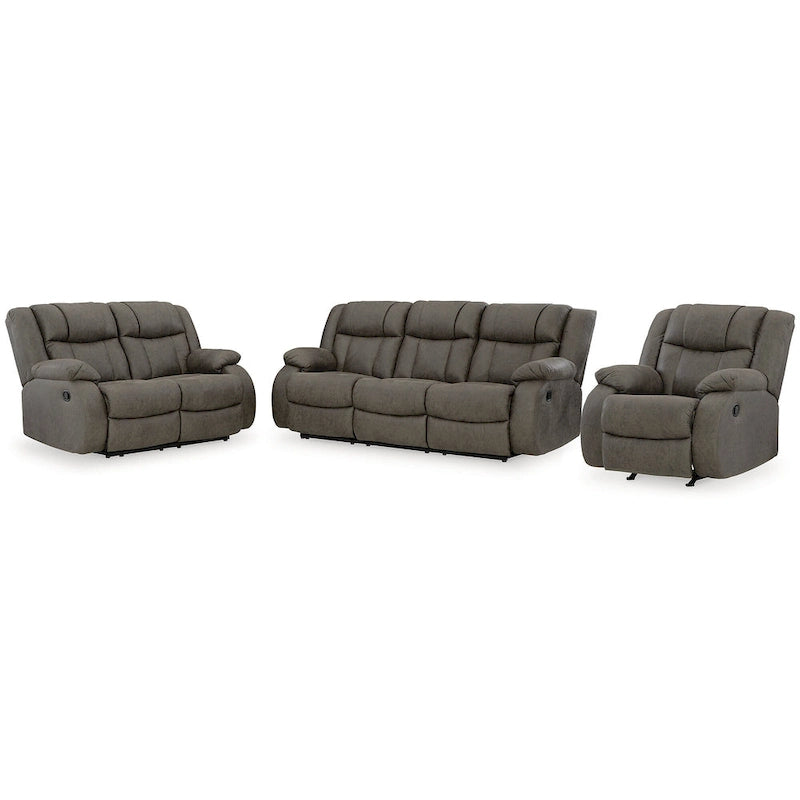 Signature Design by Ashley First Base Gray 3-Piece Upholstery Package - 86W x 40D x 41H