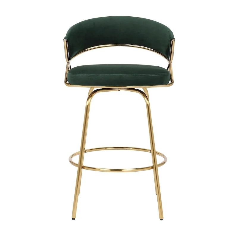 Silver Orchid Tatyana 26  Upholstered Counter Stool with Metal Legs (Set of 2)