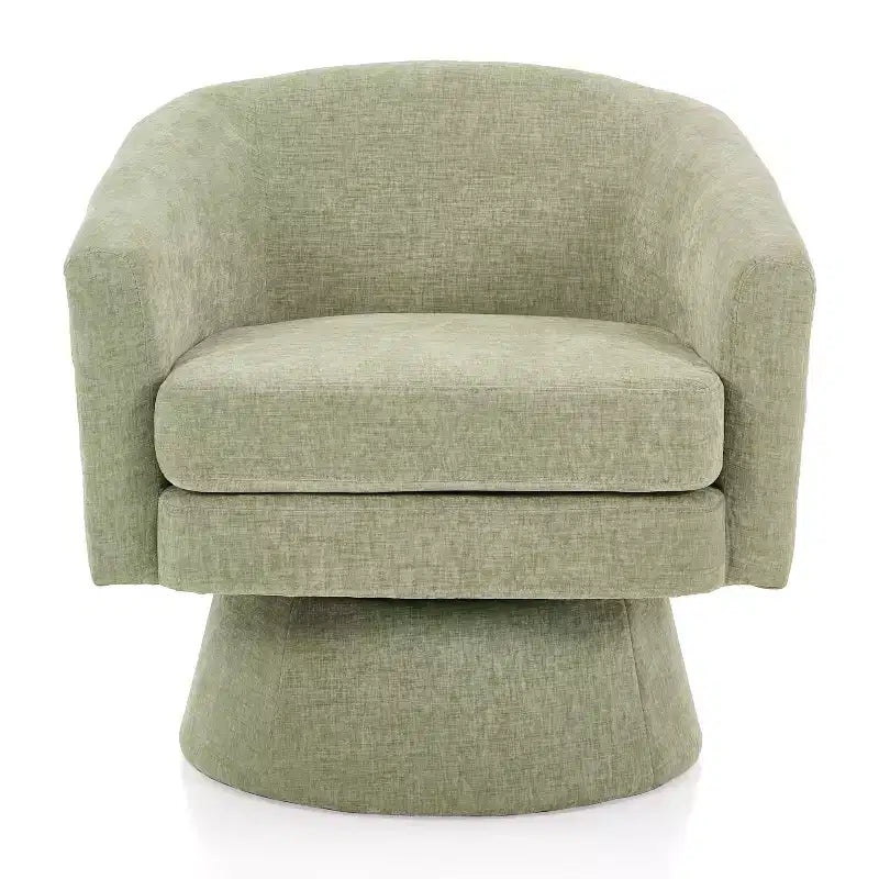 Contemporary 360 Swivel Chenille Upholstered Accent Chair with Cushion