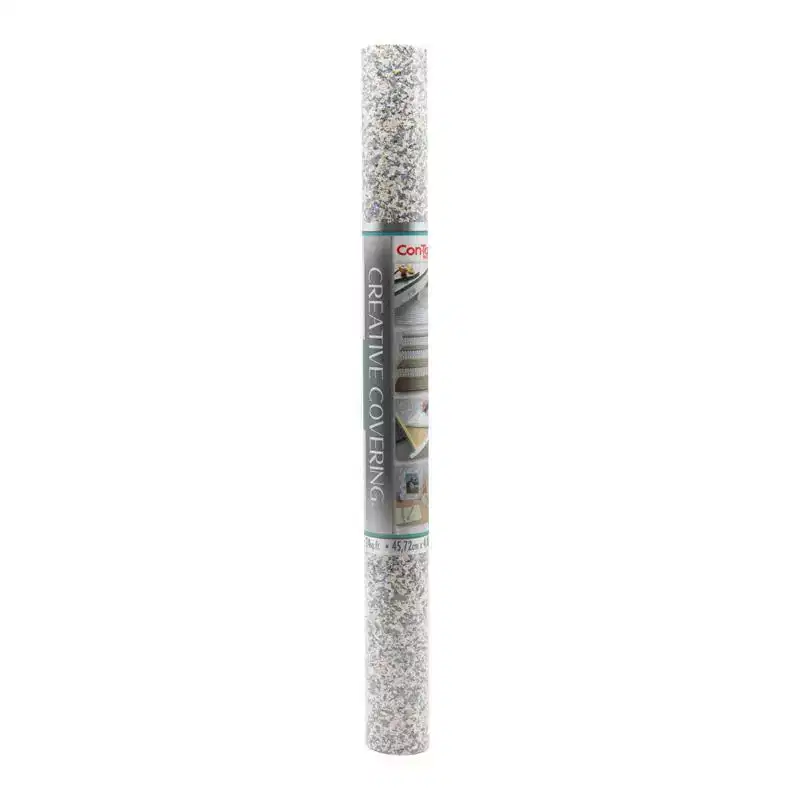 Con-Tact 16 ft. L X 18 in. W Gray Granite Self-Adhesive Shelf Liner (Case of 6)