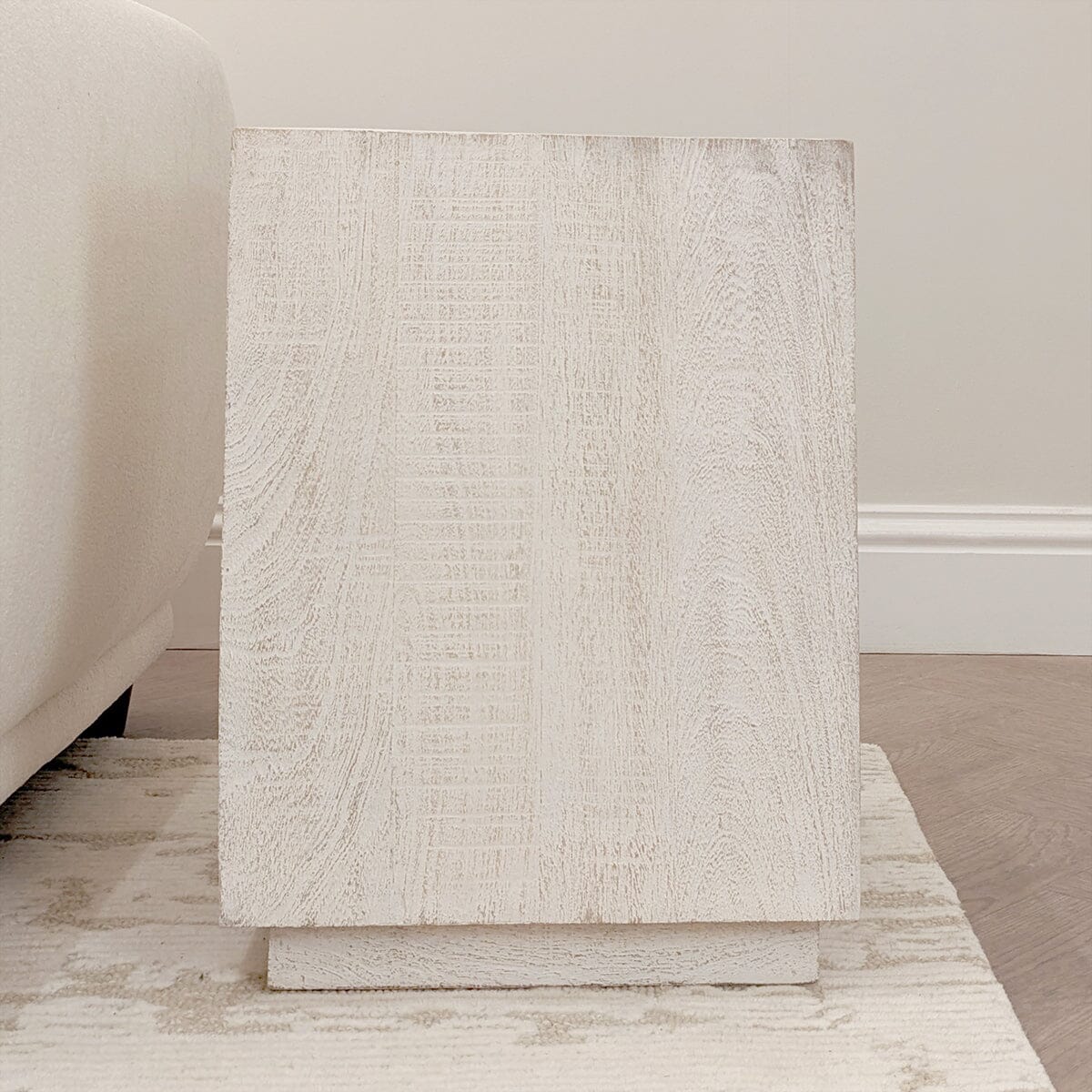 Whitewash Side Table
