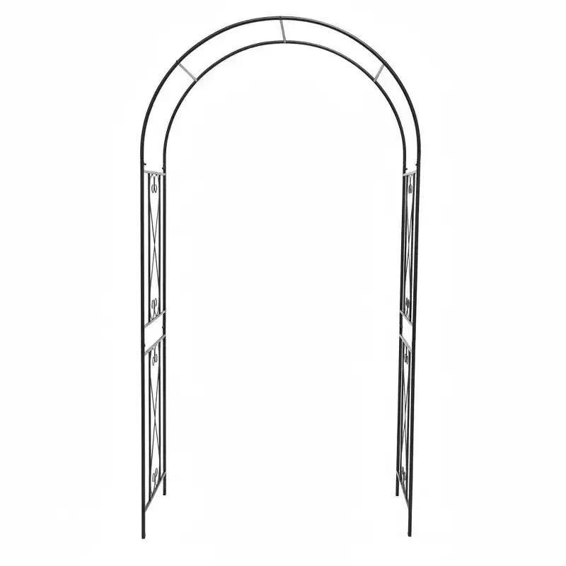 Gymax Metal Garden Archway Arbor Trellis Patio Pergola Designed for Climbing Plants