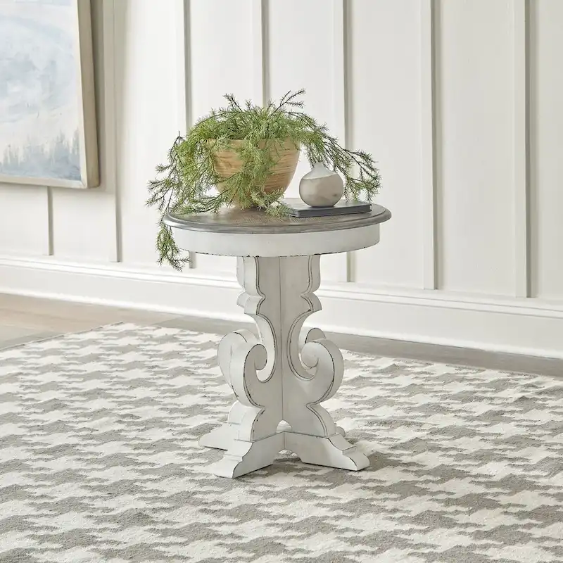 Magnolia Manor Round End Table - 2 Finish Options