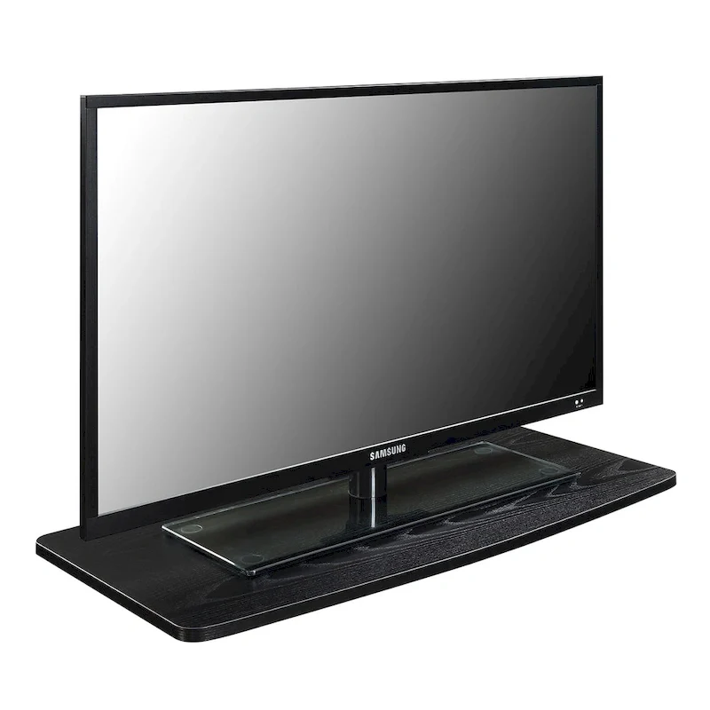 360-Degree Swivel TV Riser Stand Wide Shelf Black Cherry White