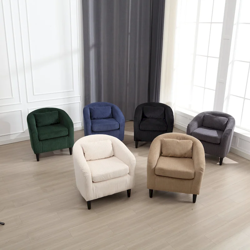 Modern style decorated chair Living room Bucket chair with cushion and pillow single sofa chair