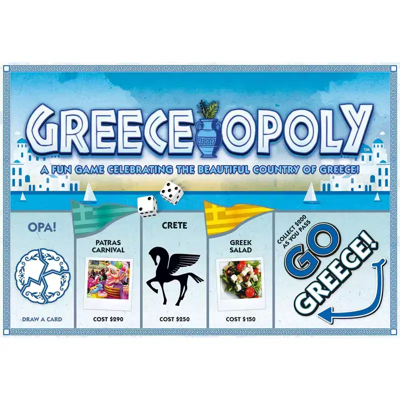 Late For The Sky: Greece-Opoly Monopoly Board Game