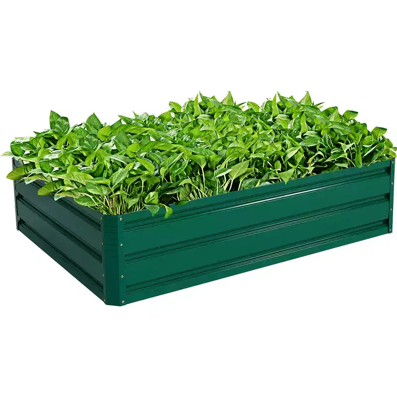Costway 47x35.5 Patio Raised Garden Bed Vegetable Flower Plant Dark Green New