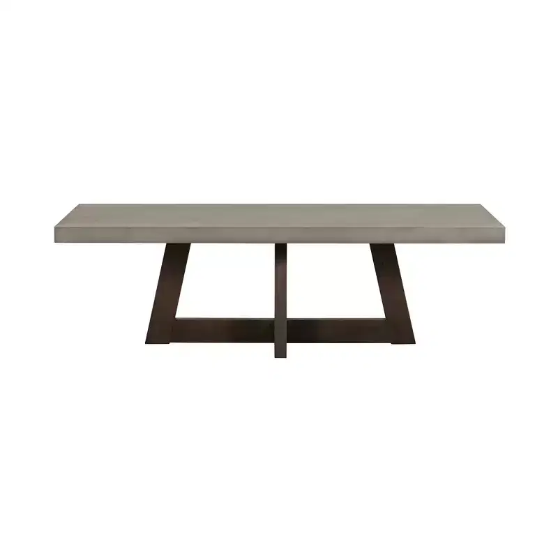 Rectangle Elodie Concrete/Oak Coffee Table Dark Gray - Armen Living
