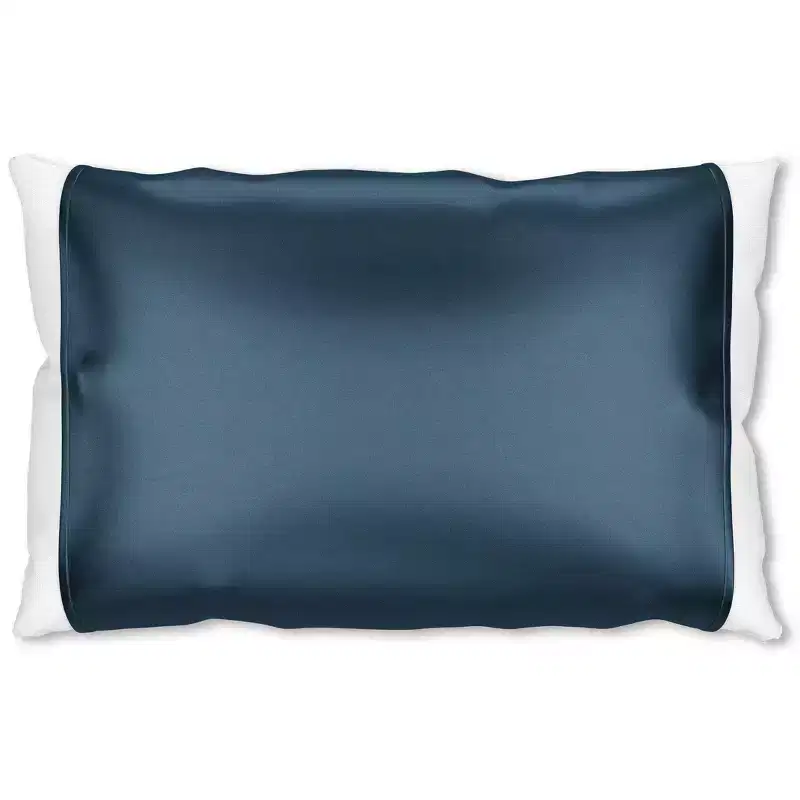 HomeRoots Blue Silk Open Ended Pillowcase
