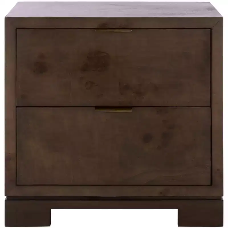 Lavana 2 Drawer Nightstand - NST6612 - Dark Oak - Safavieh