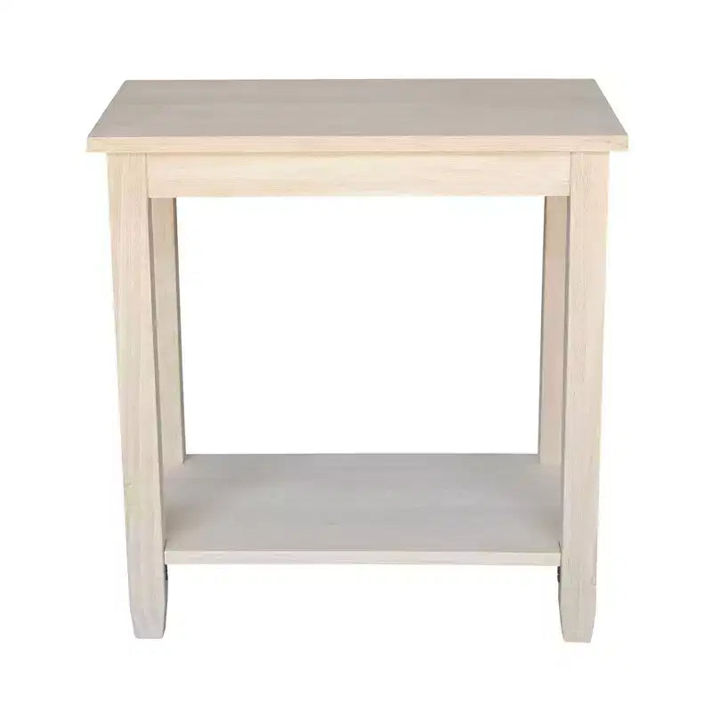 Accent Table: Durable Parawood, Rectangle, Shelf Storage