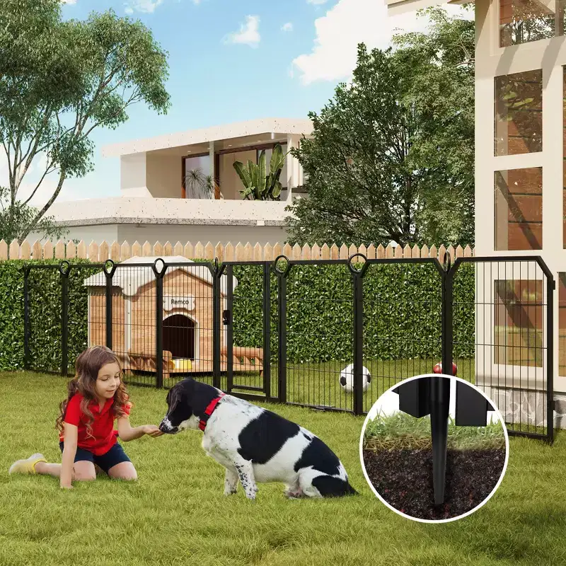 Heavy Duty Metal Dog Playpen - 16-Panel 40 Inch Collapsible Pet Exercise Fence with Gate, Portable Enclosure for Indoor, Yard, RV, Garden