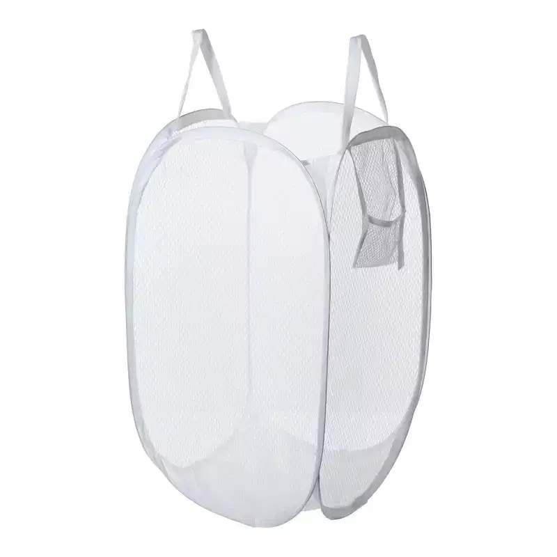 Unique Bargains Folding Mesh Laundry Hamper 13.2 Gallon 1 Pc