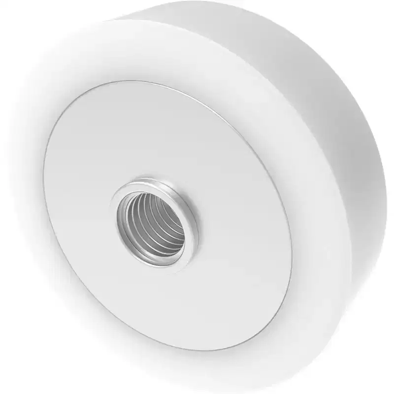 Brixwell Flat Shower Door Roller, 3/4 Diameter, Nylon Material, Replacement Shower Door Hardware, White Finish