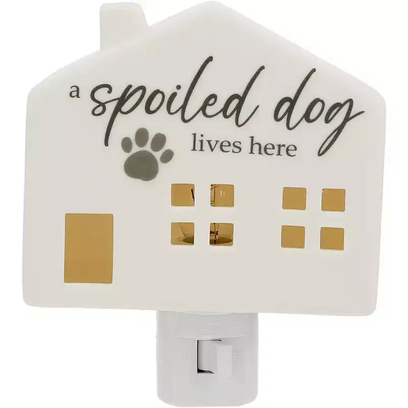 Pavilion Gift Company - Spoiled Dog - 3.5 Ceramic Night Light - Nightlights