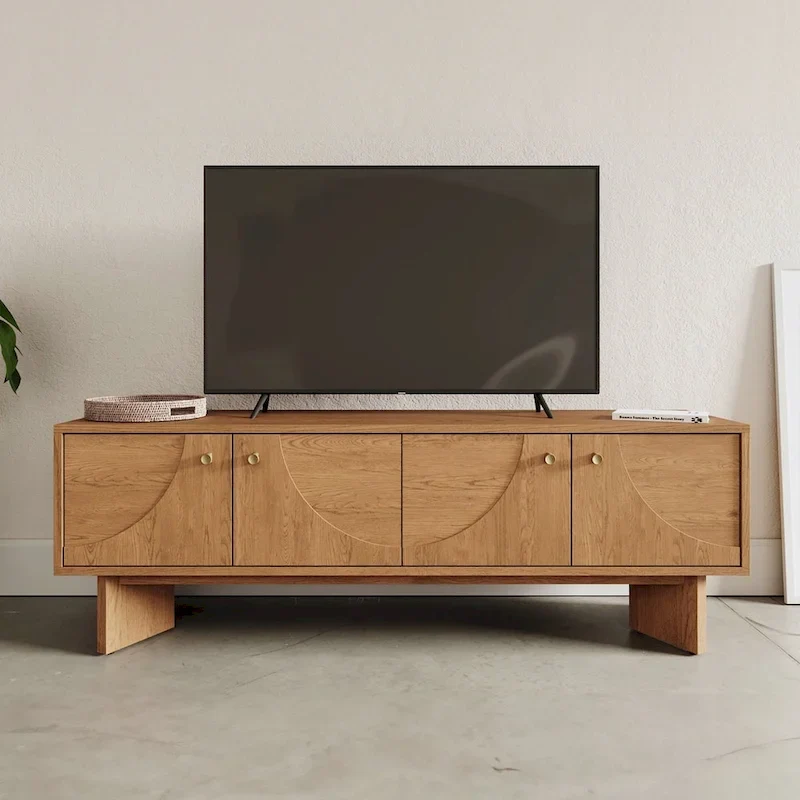 Oak Wood TV Stand for Wooden Entertainment Center
